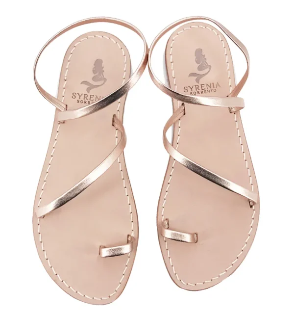 Syrenia Capri Sandals Classic Sandals – Basic Line^Delia Rose Gold Leather Sandals