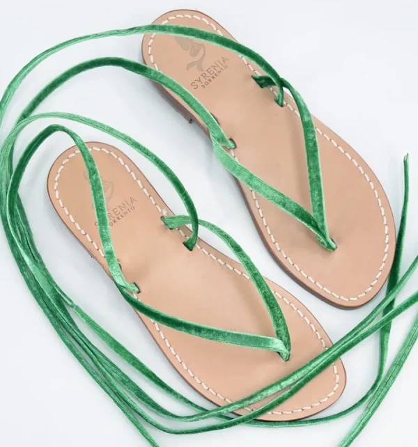 Syrenia Capri Sandals Gladiator Sandals | Velvet Collection^Enea Gladiator Sandals Green Velvet