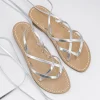 Syrenia Capri Sandals Gladiator Sandals^Paestum Gladiator Sandals Silver