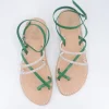 Syrenia Capri Sandals Shine Pave’ Sandals | Wedding Sandals^Sandals Jeranto Green Shine Crystal