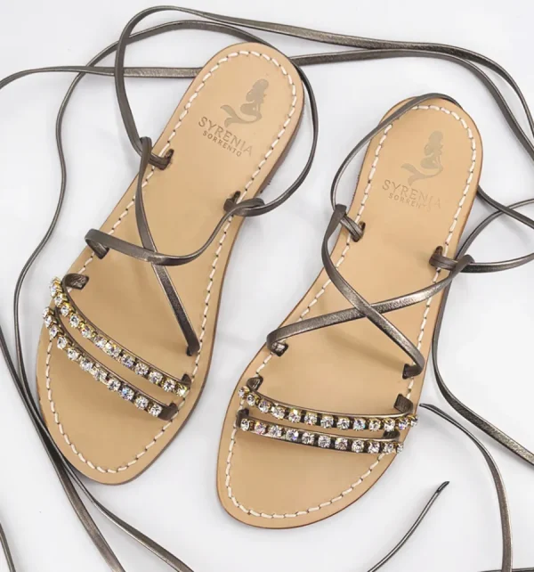 Syrenia Capri Sandals Jewel Sandals | Gladiator Sandals^Sparta Crystal Sandals – Gunmetal
