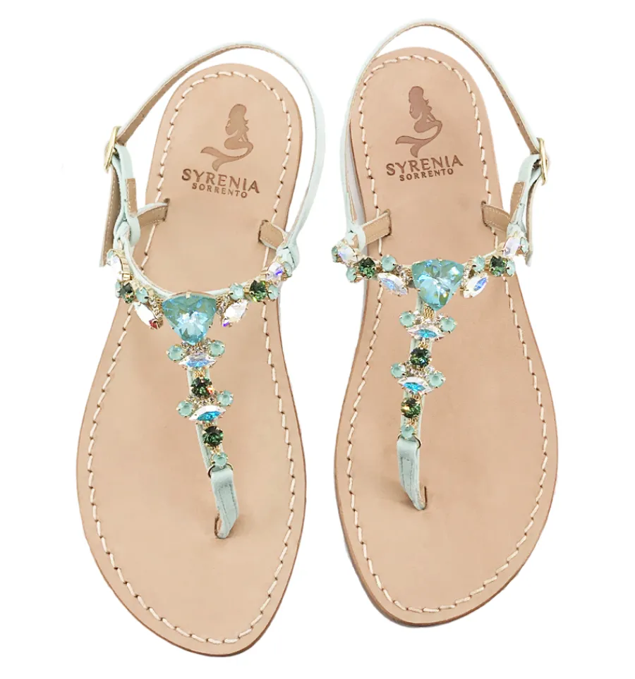 Syrenia Capri Sandals Jewel Sandals^Oceania Sandals – Aqua Green